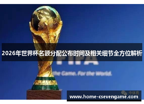 2026年世界杯名额分配公布时间及相关细节全方位解析
